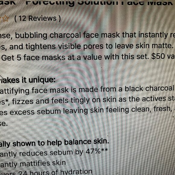 Dr. Jart +   Porecting Solutions 5 Masks set! NIB!! - Picture 3 of 3